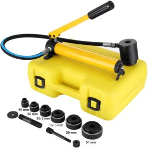 KROST 8 Ton Hydraulic Knockout Hole Punch with carry case (8 Ton 16mm to 51mm)