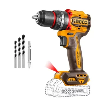 Ingco CIDLI205581 Cordless Impact Drill 13 mm Chuck Size 20 V and 2000 RPM,