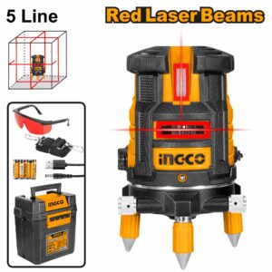 Ingco HLL306505 30m Self Leveling Red Beam Laser Line with Cross Lock and Laser Gain Function