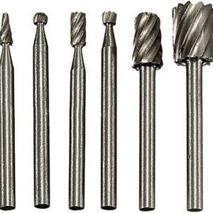 KROST 6PCS HSS Rotary Burr Set Routing Router Bit Mill Cutter Rotary Tool