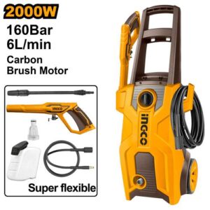 Ingco 2000W, 160 Bar High Pressure Car Washer With Accessories (HPWR20018)