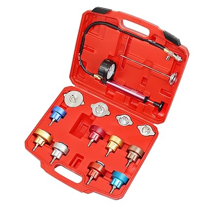 KROST Radiator Pressure Leakage Tester Tool Kit, 14PCS Automotive Cooling System Water Tank Leak Test Detector Set - Image 7
