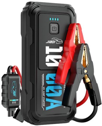 GREEN KEEPER GK-J1201 Portable Car Battery Jumper Starter 1000A Jump Box with Power Bank LED Light Protection Case for Car Emergency Kit, 12V Booster Pack Jump Starter with Heavy Duty Jump Cables