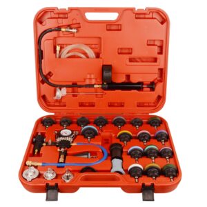KROST 28pcs Universal Radiator Pressure Tester and Vacuum Type Cooling System Kit