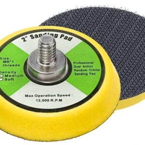 KROST 3 Inch (75mm) Hook and Loop Sanding Pad for Sanding Discs with 6mm Dia Shank Drill Attachment