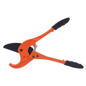 KROST 75mm (2-7/8'') Pipe Cutter,Ratchet-type PVC Pipe Cutter with Quick Change Blade System for Cutting PEX, PVC, and PPR Plastic Hoses