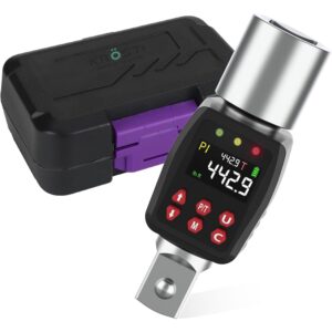 KROST 3/4″ Digital Torque Meter 9-600Nm, Adapter Digital Torque Wrench Converter with ±1% Accuracy, Preset Value, Data Storage, Buzzer & LED Indicators for Car, Truck, Tractor (3/4-Inch, 600 Nm)