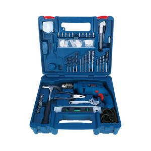 BOSCH Professional GSB 500 RE Corded-Electric Drill Tool Set,500 W Motor 100pc Tools Box Kit