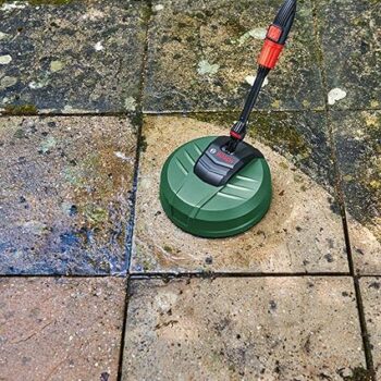 Bosch Aquatak 130 1700-Watt High Pressure Washer (Green)& Aquasurf 250 Patio Cleaner