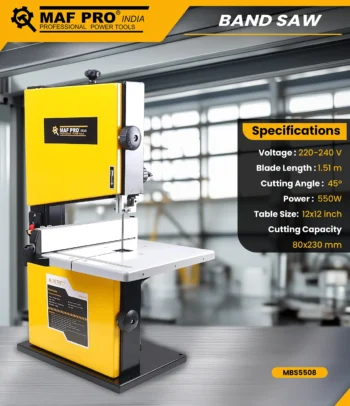 Maf Pro 230mm MBS5508 (9") 550 Watt Band Saw Machine, Max. Cutting Depth 80 mm
