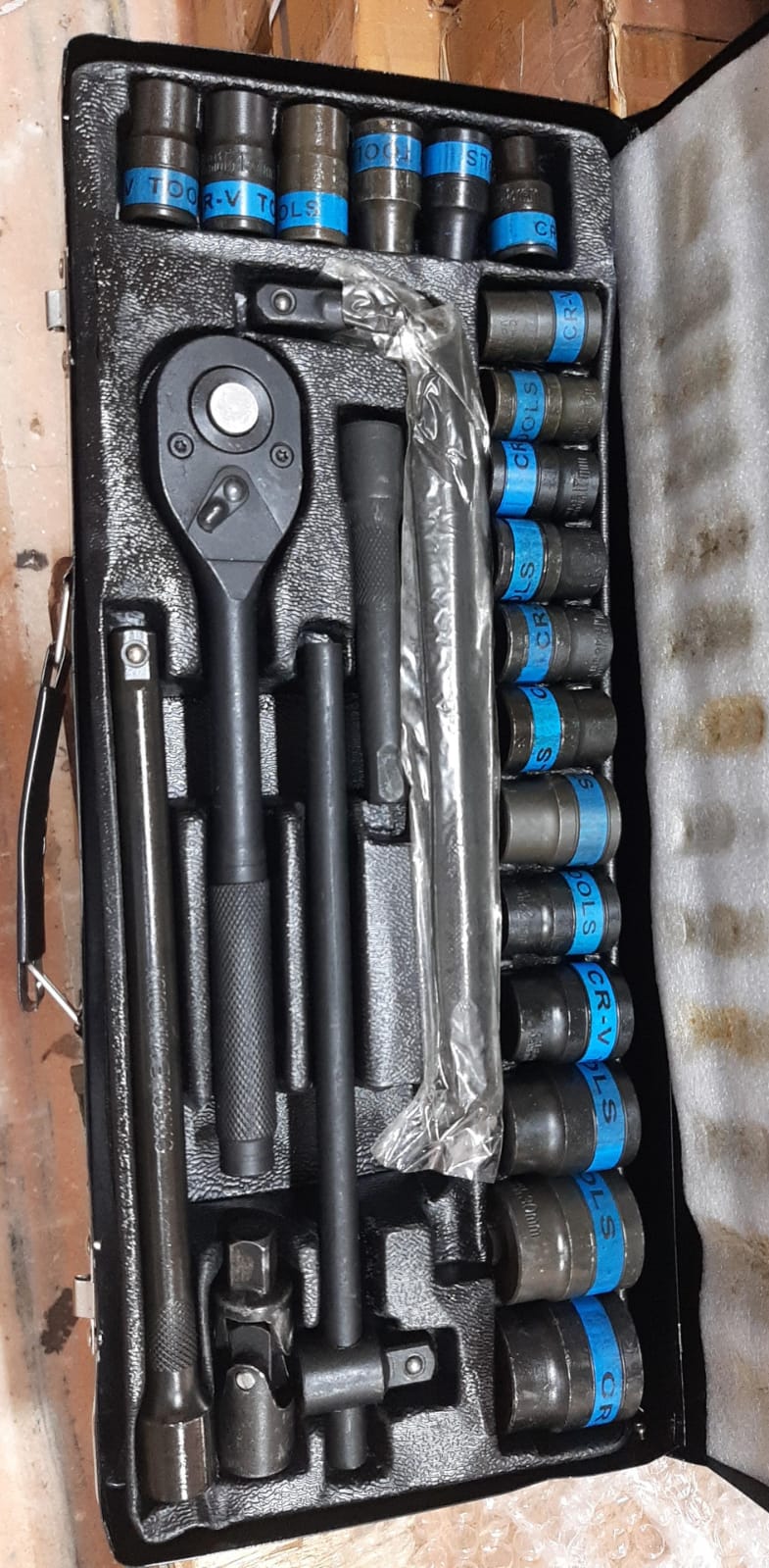 KROST 24Pcs Drive Master Impact Socket Set, 1/2in Drive Metric Size(8 to 32mm) Standard or Deep Sockets with Extension Bars, Adapters and More