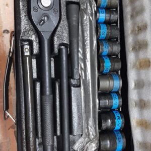 KROST 24Pcs Drive Master Impact Socket Set, 1/2in Drive Metric Size(8 to 32mm) Standard or Deep Sockets with Extension Bars, Adapters and More