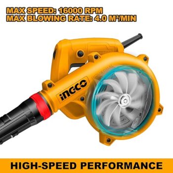 Ingco AB6038 Aspirator Blower 650W with Dust Bag, 16000 RPM - Image 4