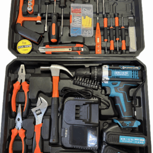 KROST 36V Cordless Hammer Impact Drill 100pc Kit Dual Speed Keyless Chuck Drill |Cordless Drill Kit | Drill Driver | Screwdriver with 2 Batteries, Variable Speed and Torque Setting (25+3). (Combo Kit)