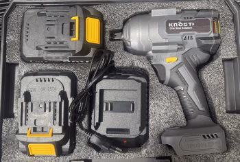 Krost New Hydra Series 1000Nm Cordless Impact Wrench with 15cell 6Amp Dual Batteries & Charger