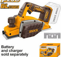 Ingco (CRLI20401) 82x2mm 20V Cordless, Brushless Planer With Accessories, 14000 RPM