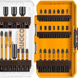 INGCO (AKDL11306) 31Pcs Impact Screwdriver Bits Set with Holder