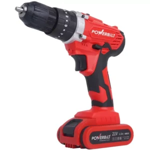 POWERBILT (PBT-CL-CID21)10 mm 0-350/0-1400 RPM 21 V Red & Black Cordless Screwdriver
