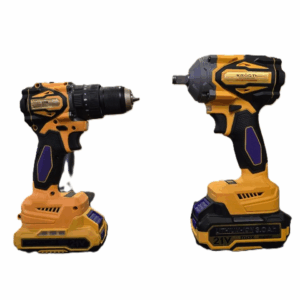 Krost 21V Cordless Impact Wrench + Drill Machine Combo With 2 Batteries + Charger