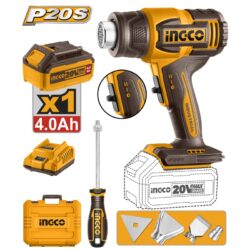Ingco HGLI20065 Cordless Heat Gun, 600W