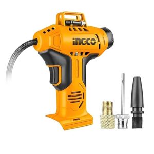 INGCO CACLI2018 10 Bar Lithium-Ion Auto Air Compressor 20V, with 3pcs Adapter