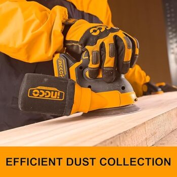 INGCO CROSLI20021 20V Cordless Random Orbit Sander 125mm, Brushless Motor, 6 Variable Speeds, Electric Sander Ideal for Sanding, Polishing Wood, Home Improvements