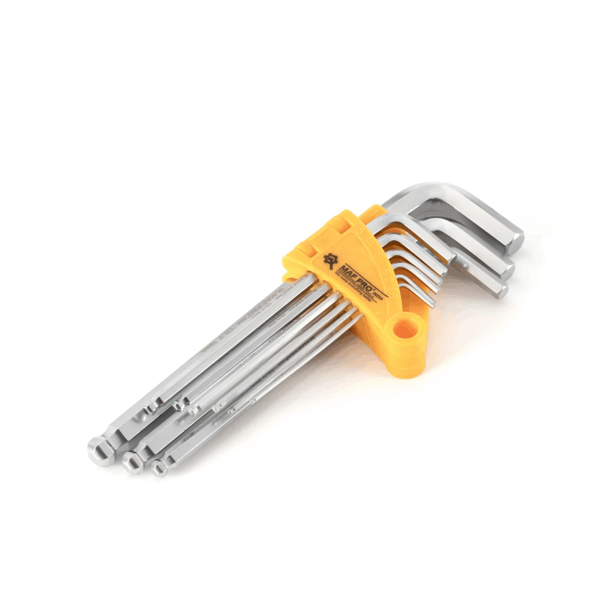 MAF PRO MHK11092 10-Piece Long Metric Hex Key Wrench Set (1.5mm-12mm, L-Shape) Allen Key Set