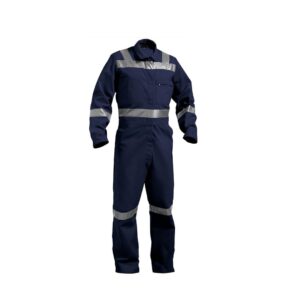 KROST Boiler Suit Coverall with Multiple Pockets | Flame Retardant Industrial Workwear | Reflective Tape Unisex Protective Overalls for Industrial Use