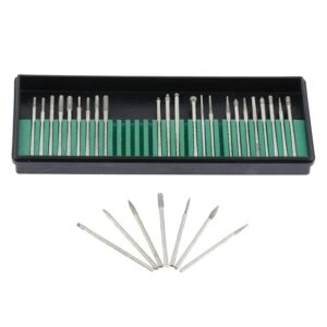KROST 30pcs Diamond Needle File Set 30pcs with Round/Flat Rasp to Shape, Sharpen|Crafts | Beads & Jewelry Making