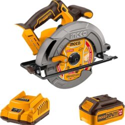 Ingco CSLI18511 20V Lithium-Ion Circular Saw with Brushless Motor and Adjustable Cutting Features