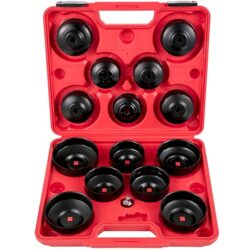 KROST 14 Pcs Oil Filter Wrench Set, Sturdy Steel Oil Filter Socket, 3/8″ Oil Filter Socket