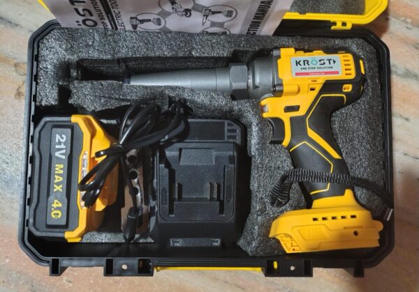 KROST Cordless Rivet Gun, Brushless Portable 20V Lithium-ion Automatic Blind Riveter Tool