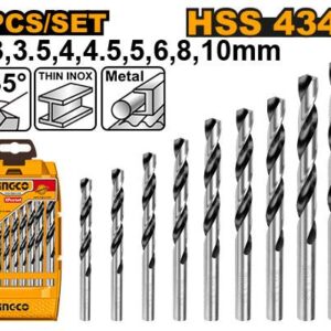 Ingco AKD1095 9Pcs HSS Twist Drill Bit Set (2-10mm)