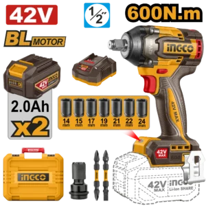 INGCO CIWLI42602 42V 600nm Cordless Impact Wrench