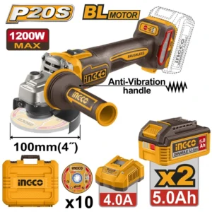 INGCO CAGLI2210032 20V Cordless Brushless Motor 100mm angle grinder