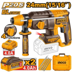 INGCO CRHLI202482 20V Cordless Brushless motor Rotary Hammer 24mm