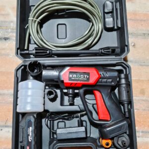 KROST 21V Portable Cordless Pressure Washer, High Pressure Car Washer, Suitable for Car Washing Gardening Fences Siding