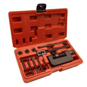 KROST Automobile Chain Breaker Set with C Frame, 3 Anvils, 5 Break Tips Cam & 25 to 630 Chain Rivet Remover and Link Extractor Tools for Dirt Bike, ATV and Motorcycle Chains