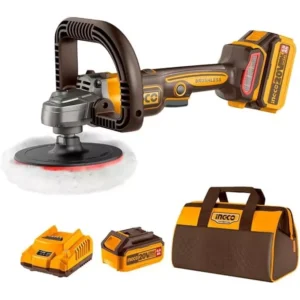 Ingco APLI20181 7" 20V Cordless Brushless 6-Speed Adjustment Polisher With Battery-Charger & Accessories