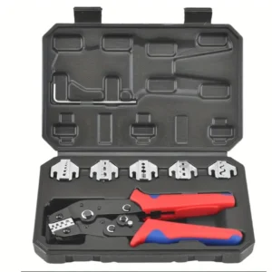 Generic 6-in-1 Quick Change Crimping Pliers Set Multi-Spec Electrical Terminal Tool with 6 Interchangeable Jaw Sets