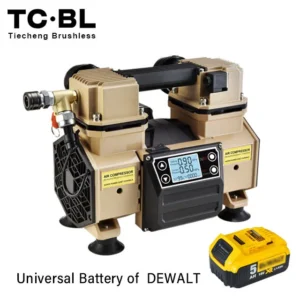 KROST 18V Dc Tire Portable Mini Brushless Cordless Oilless Oil Free Pneumatic Clean Dust Car Silent air Compressor Pump