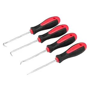 Generic 4Pc Pick and Hook Set with Straight Pick, 90° Hook, Full Hook & Angled Hook | Precision O-Ring and Seal Removal Tool
