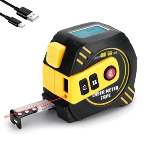 KROST Digital Laser Tape Measure,131ft Laser Distance & 16ft Tape Measure 2 in 1 Laser Measurement Tool, Area, Volume Laser Measure for Construction DIY Woodworker