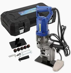 KROST RMT 20P 1200W Portable Punching Hole Machine 10T Handheld Electric Angle Steel Cutting Machine with Mold.