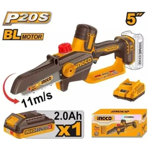 INGCO CGSLI20561 5 Inch 20V Cordless Chain Saw 125Mm.