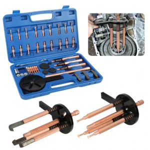 KROST 36in1 Bearing Puller Kit, Bearing Removal Tool, Bearing Separator Set, Bearing Disassembly Gear Puller w/Inner Hole 3-jaw Hooks & 6 Sizes Red Steel Inner Hole Extractor.