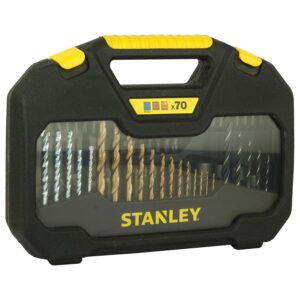 STANLEY STA7184-XJ Titanium Drill Bit Set (70pc), Wood, Titanium, Straight