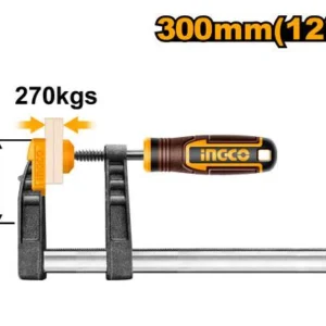 NGCO HFC020802 F-Clamp with Plastic Handle, 270Kg Max Clamp Force 80x300mm.