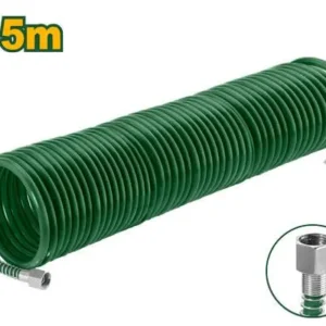 Jadever JDQG1915 8mm Diameter Air Hose Pipe, 15 meters Long With Threaded Connectors.