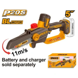 INGCO CGSLI2056 20V BL 5″ Cordless Mini Chainsaw.